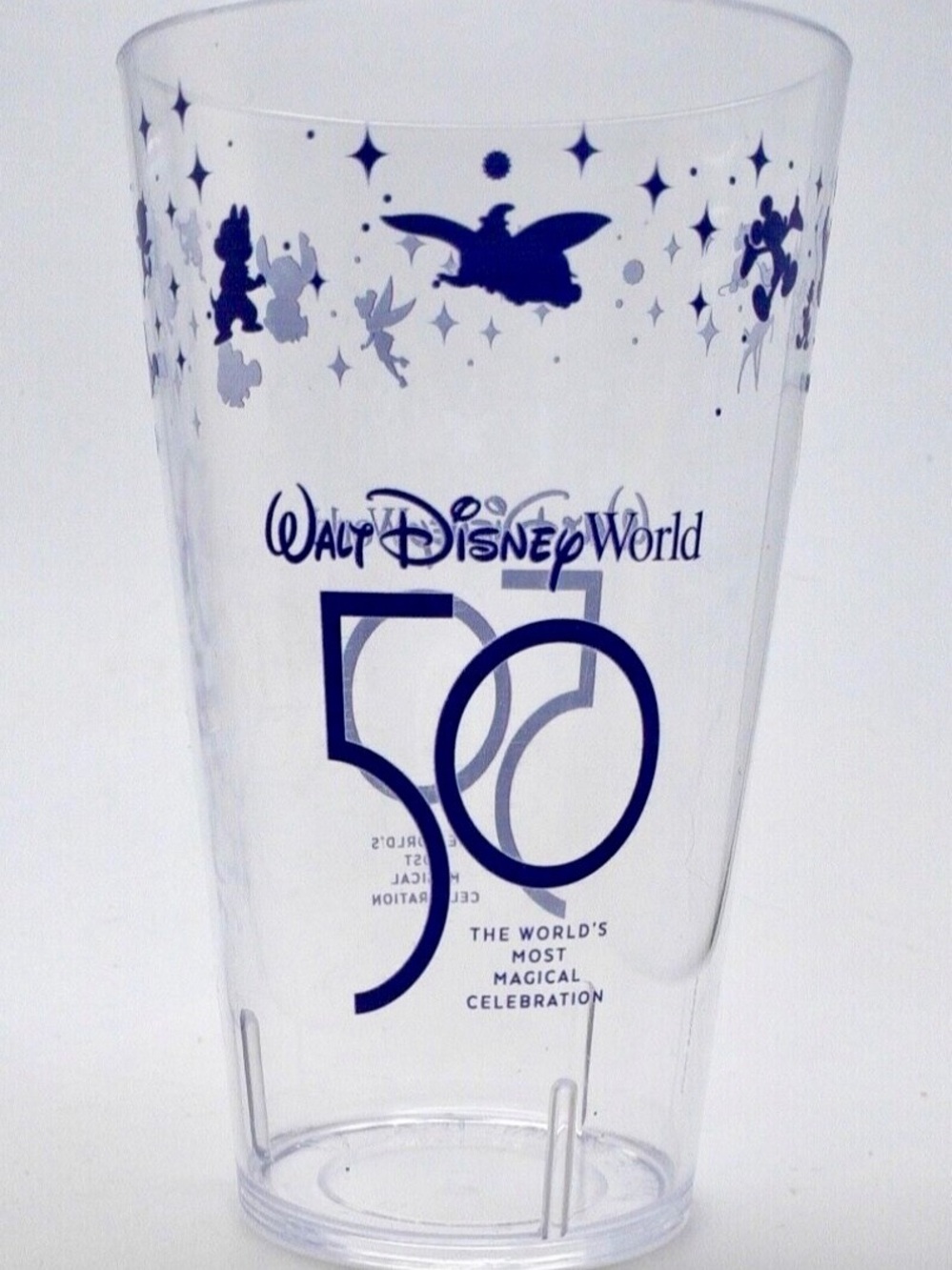 Disney Clear 50th Anniversary Commemorative Cup - Blue Graphics $25 for 5 cups